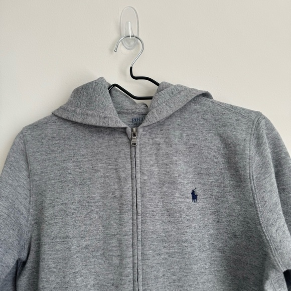Polo Ralph Lauren Large Gray Full Zip Hoodie Jacket 14-16 - Picture 3 of 6